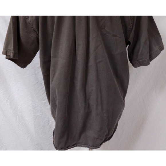 Wrangler Rugged Wear Mens XL Brown Short Sleeve Button Up Work Shirt - Picture 9 of 10